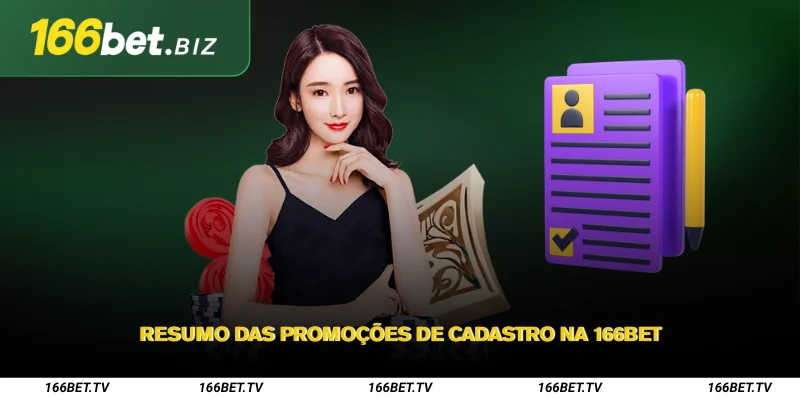Resumo das promoções de cadastro na 166Bet